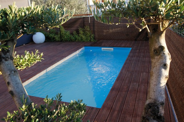 Swimmingpool AZURA, Größe 350 x 505 x 126 cm, blau