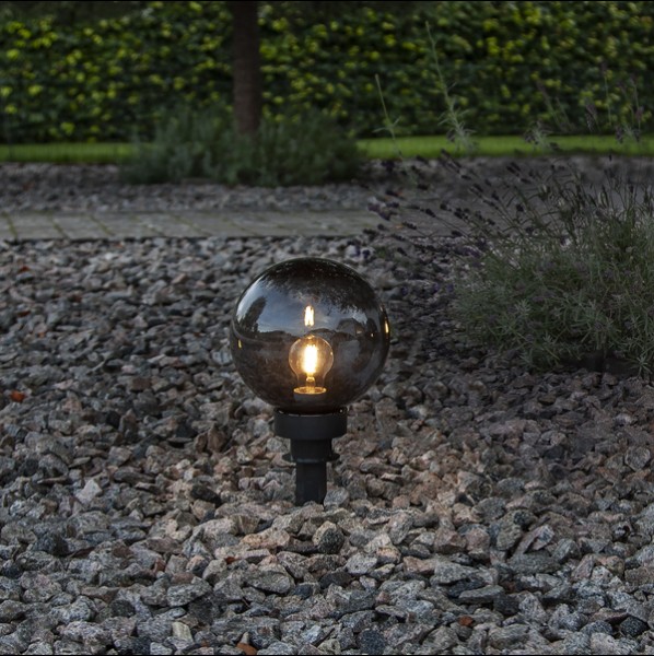 LED Dekokugel ORBY, schwarz, Größe Ø 20 cm