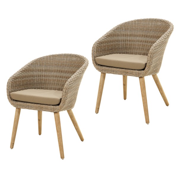 2er Set Cocktail-Sessel TIMOR