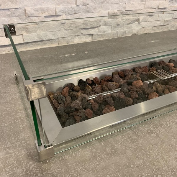 Feuerschutz Glasumrandung | gartenmobiliar24.de